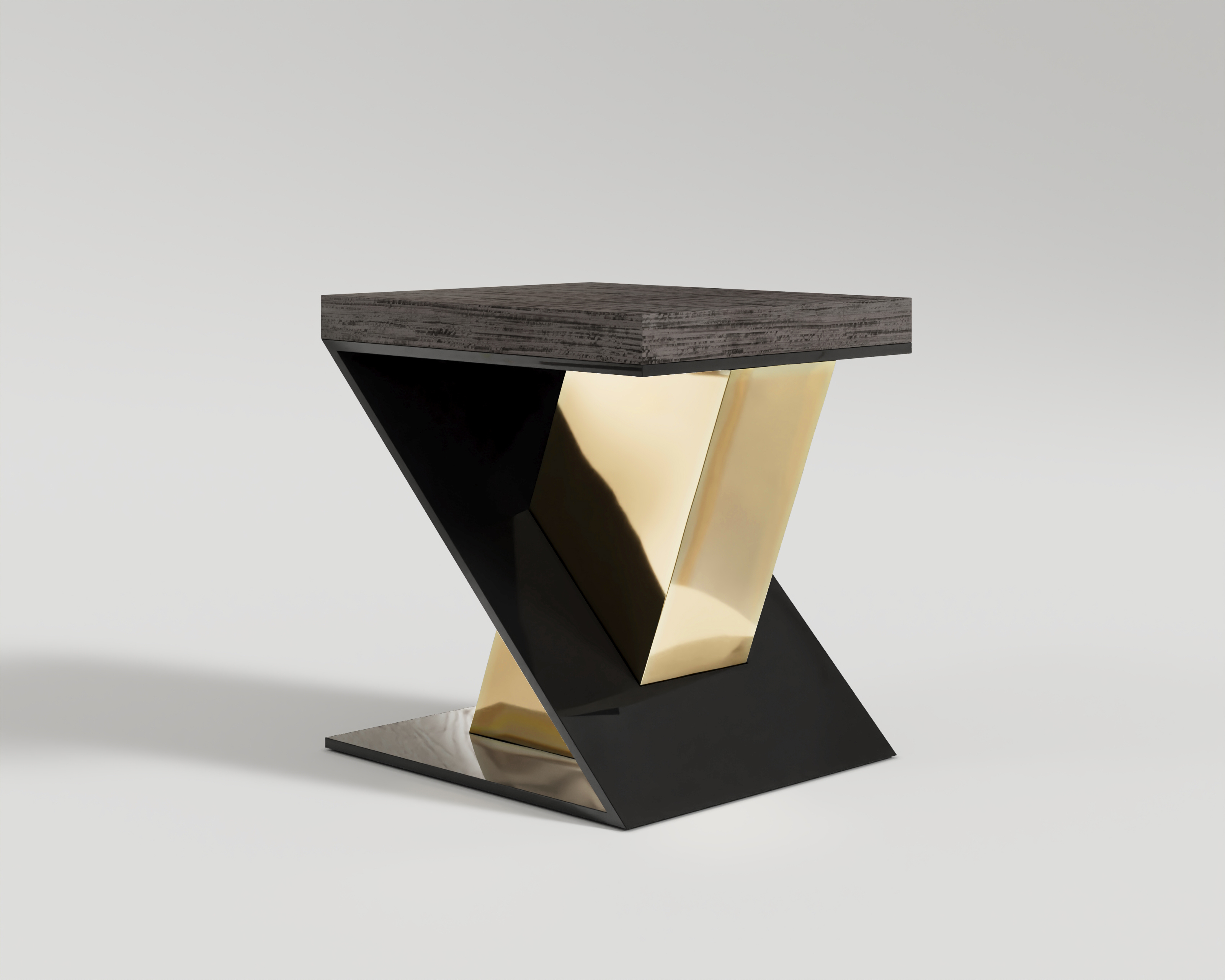 Gero_Side_Table_Polished_Bronze_Black_Lacquer_Veneer