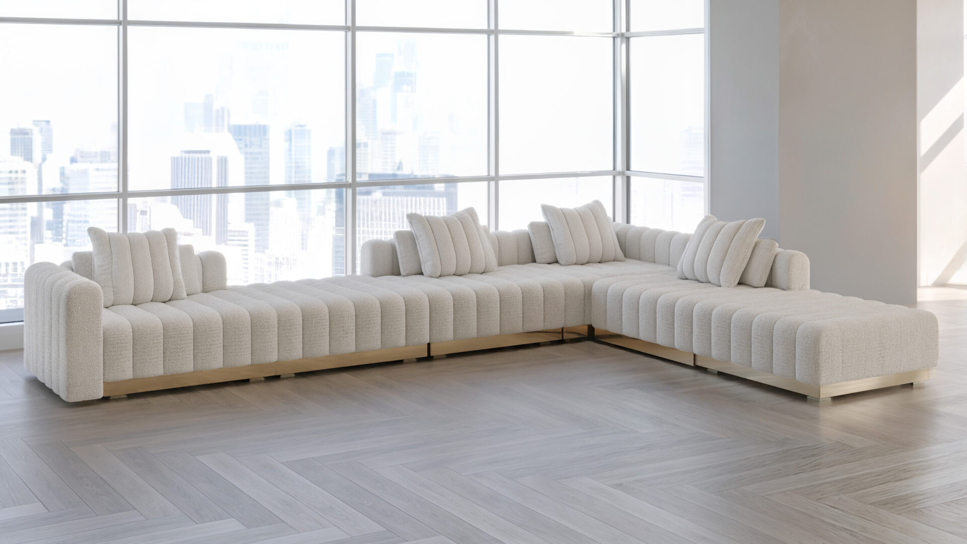 Elmar modular sectional in a penthouse living room